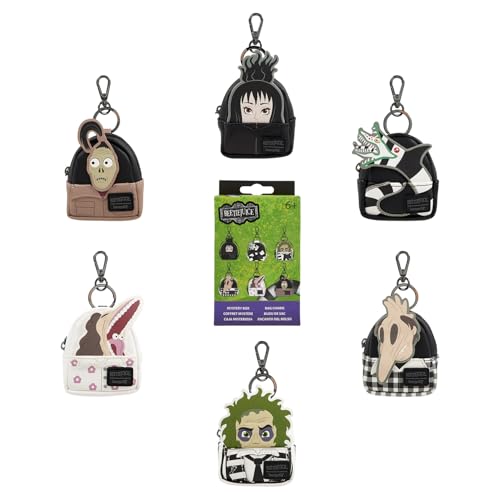 Loungefly Beetlejuice Exclusive Cosplay Mystery Keychain Mini Backpack
