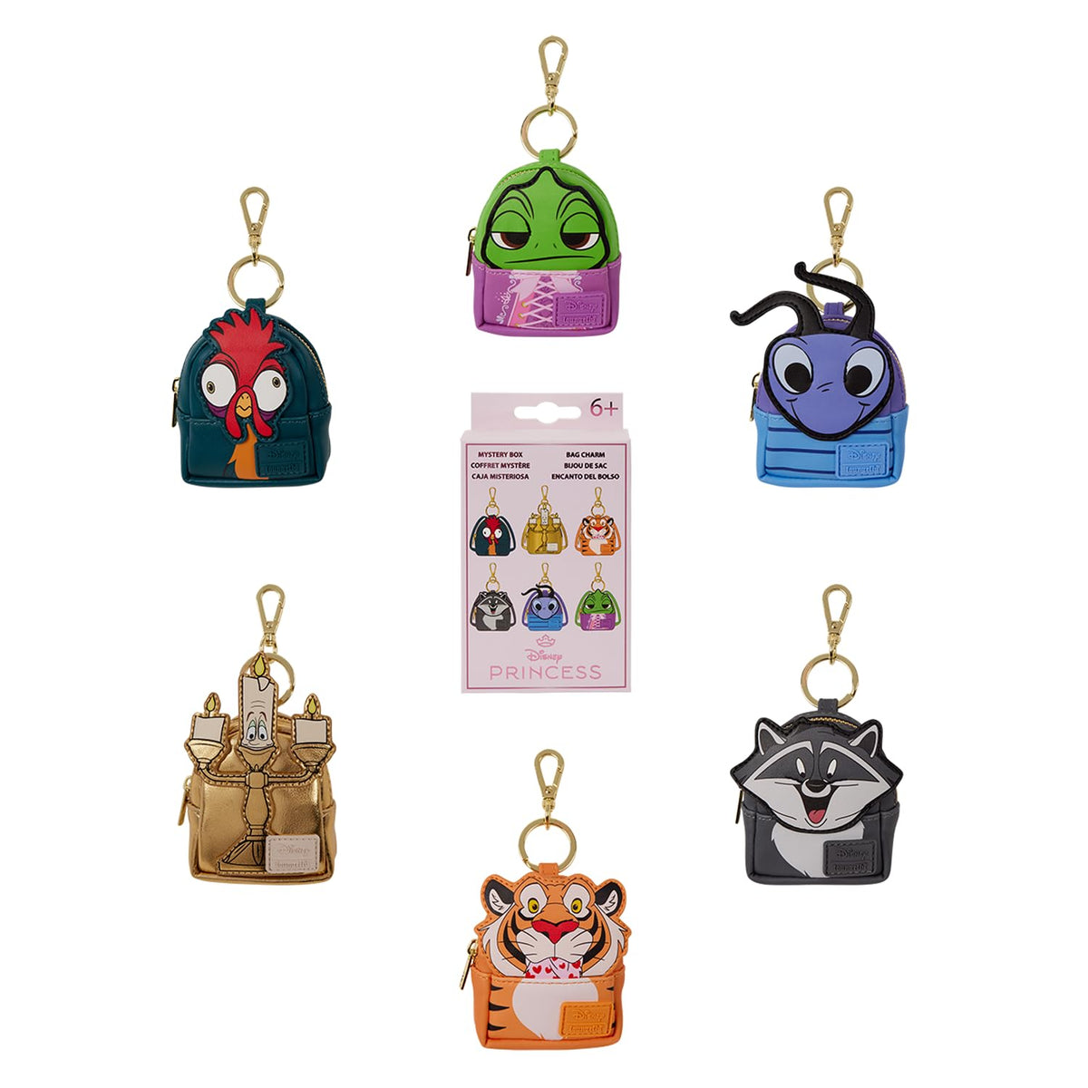 Loungefly Disney Princess Sidekicks Mystery Keychain Mini Backpack