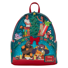 Loungefly Disney Lilo and Stitch Ohana Holiday Mini Backpack