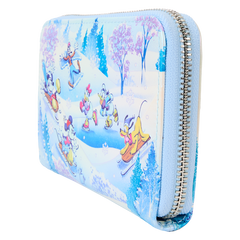 LOUNGEFLY Mickey & Friends Winter Wonderland Scene Zip Around Wallet