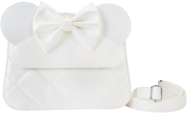LOUNGEFLY Disney Minnie Mouse Iridescent Wedding Crossbody Bag