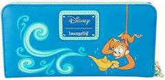 LOUNGEFLY Disney Aladdin Jasmine Lenticular Zip Around Wristlet Wallet