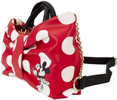 LOUNGEFLY Minnie Mouse Rocks the Dots Classic Bow Figural Crossbody Bag