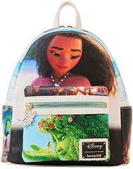 LOUNGEFLY Disney Moana Te Fiti Princess Scene Series Double Strap Shoulder Bag