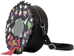 LOUNGEFLY Disney Nightmare Before Christmas Figural Wreath Crossbody Purse Disney