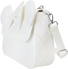 LOUNGEFLY Disney Minnie Mouse Iridescent Wedding Crossbody Bag