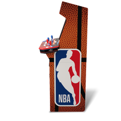 Arcade1Up NBA Jam 30th Anniversary Deluxe Arcade Machine 3 Games in 1 + ARCADE1UP Wall Mounted Marquee (24in X 10in) NBA JAM