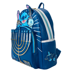 LOUNGEFLY Stitch Hanukkah Menorah Light Up Mini Backpack