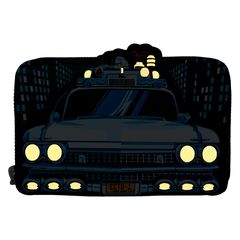 LOUNGEFLY Ghostbusters Ecto-1 Glow Zip Around Wallet