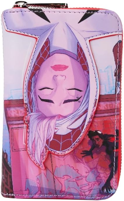 LOUNGEFLY Marvel Spider-Verse Spider-Gwen Zip Around Wallet