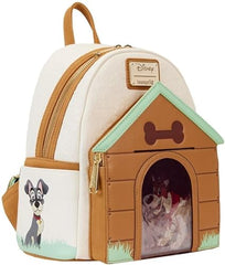 LOUNGEFLY I Heart Disney Dogs Dog House Triple Lenticular Mini Backpack