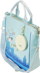LOUNGEFLY Disney Peter Pan You Can Fly Glow Tote Bag with Coin Bag
