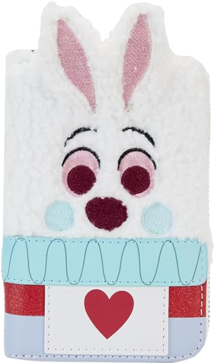 LOUNGEFLY Disney Alice in Wonderland White Rabbit Zip Around Wallet