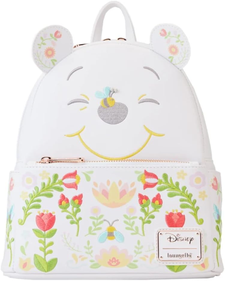LOUNGEFLY Disney Winnie the Pooh Cosplay Folk Floral Mini Backpack