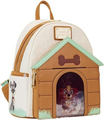 LOUNGEFLY I Heart Disney Dogs Dog House Triple Lenticular Mini Backpack