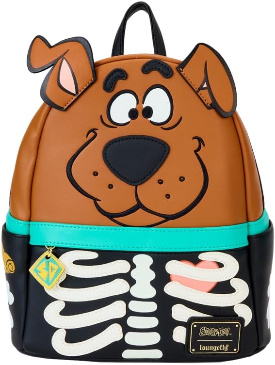 LOUNGEFLY Scooby Doo Skeleton Glow Mini Backpack