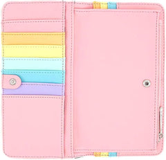 LOUNGEFLY x Disney Mickey Mouse Pastel Rainbow Flap Wallet