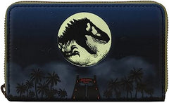 LOUNGEFLY 30th Anniversary Dino Moon Glow Zip Around Wallet
