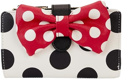 LOUNGEFLY Disney Minnie Mouse Rocks the Dots Classic Flap Wallet