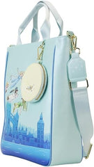 LOUNGEFLY Disney Peter Pan You Can Fly Glow Tote Bag with Coin Bag