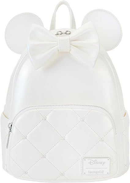 LOUNGEFLY Disney Minnie Mouse Iridescent Wedding Mini Backpack