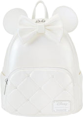 LOUNGEFLY Disney Minnie Mouse Iridescent Wedding Mini Backpack