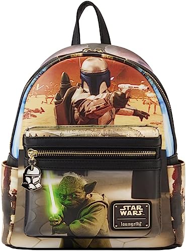 LOUNGEFLY Star Wars Episode II Attack of the Clones Scene Double Strap Shoulder Bag
