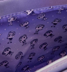 LOUNGEFLY BTS Logo Iridescent Purple Crossbody Bag