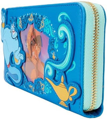LOUNGEFLY Disney Aladdin Jasmine Lenticular Zip Around Wristlet Wallet