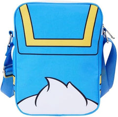LOUNGEFLY Disney Donald Duck 90th Anniversary Cosplay Nylon Passport Crossbody Bag, Blue