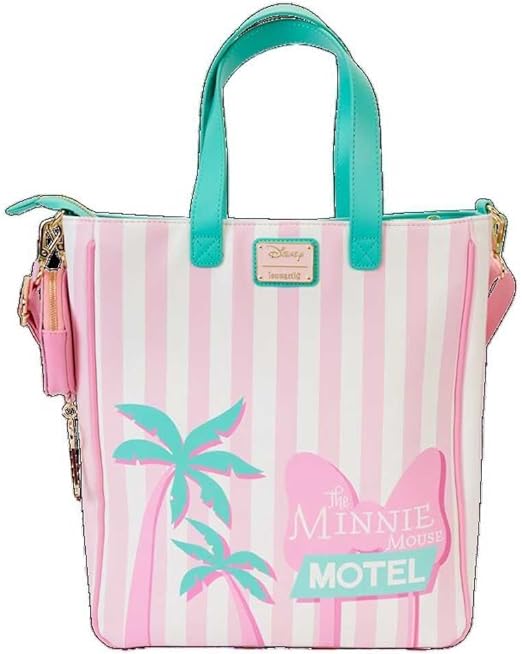 LOUNGEFLY Disney Minnie Mouse Vacation Style Poolside Tote Bag with Coin Bag