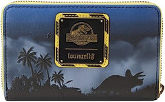 LOUNGEFLY 30th Anniversary Dino Moon Glow Zip Around Wallet