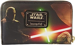 LOUNGEFLY Star Wars Episode II Attack of the Clones Scene Zip Around Wallet