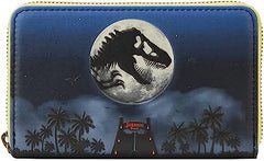 LOUNGEFLY 30th Anniversary Dino Moon Glow Zip Around Wallet