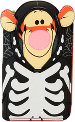 LOUNGEFLY Disney Winnie the Pooh Skeleton Tigger Glow Zip Around Wallet