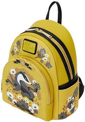 LOUNGEFLY Harry Potter Hufflepuff House Floral Tattoo Mini Backpack