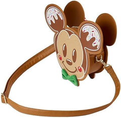 Loungefly Disney Mickey and Minnie Gingerbread Cookie Crossbody Bag