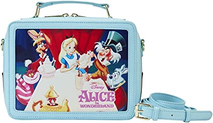 LOUNGEFLY Disney Alice in Wonderland Classic Movie Lunch Box Crossbody Purse