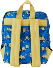 LOUNGEFLY Despicable Me All Over Print Nylon Square Mini Backpack, Blue