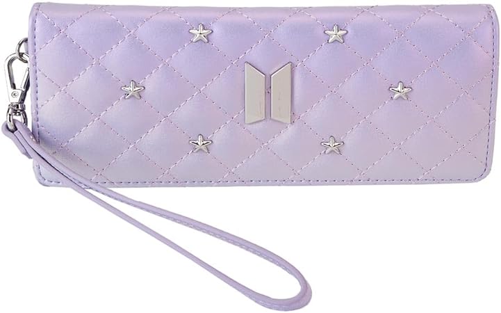 Loungefly BTS Logo Iridescent Purple Flap Wallet