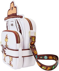 LOUNGEFLY Peanuts 50th Anniversary Snoopy's Beagle Scouts Cosplay Crossbuddies Bag with Coin Bag