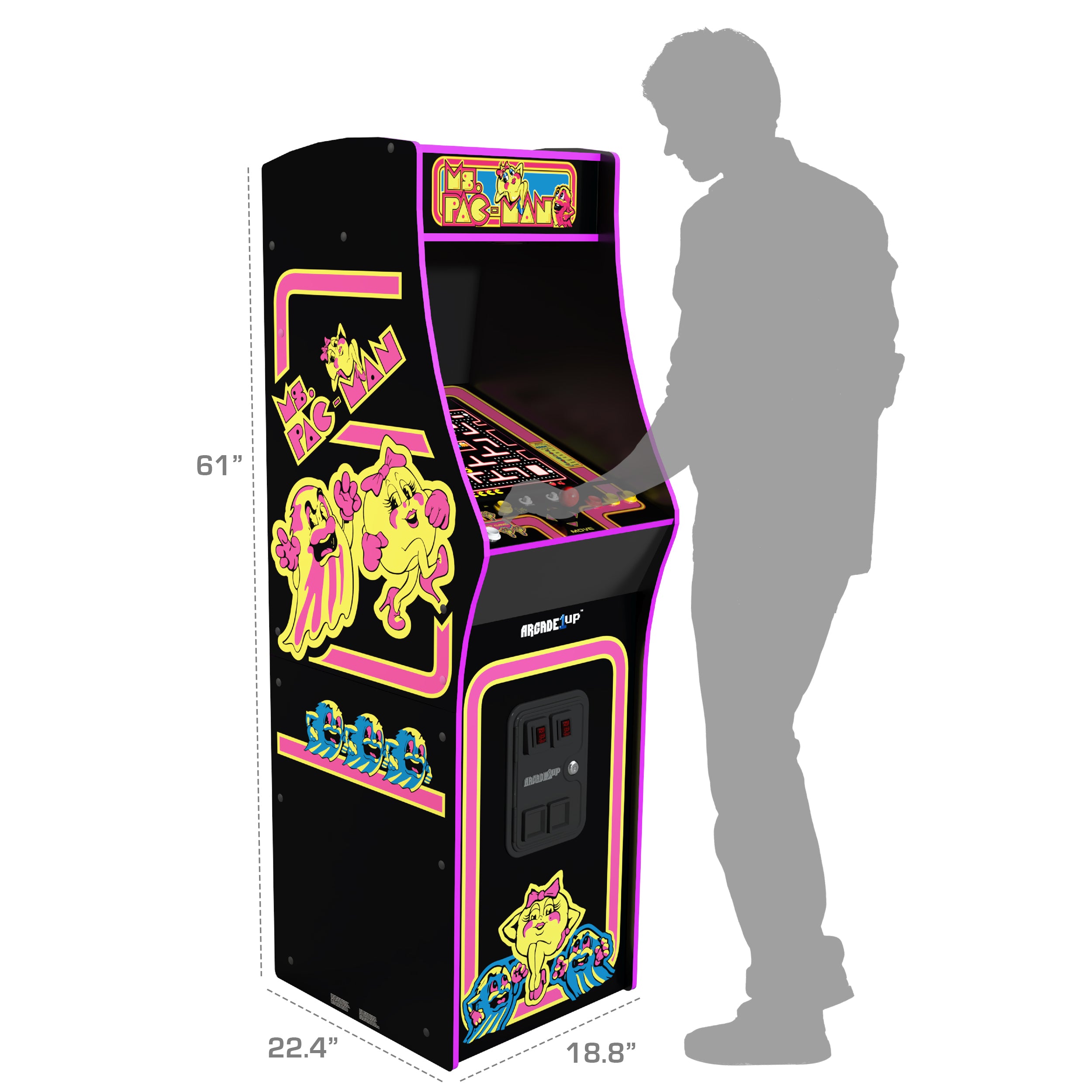 Pac-Man Pantofole Uomo Game Over Black | Ciabatte Da Interno Con Fantasia Arcade | Regalo Ufficiale Per Gamers
