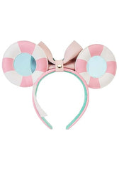 LOUNGEFLY Disney Minnie Mouse Vacation Style Poolside Ear Headband, 1 Count (Pack of 1)