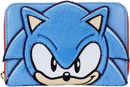 LOUNGEFLY Sonic The Hedgehog Classic Plush Zip Around Wallet