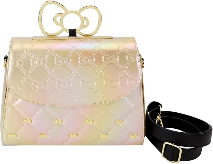 LOUNGEFLY Sanrio 50th Anniversary Gold Crossbody Bag