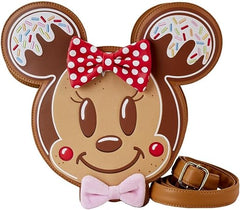 Loungefly Disney Mickey and Minnie Gingerbread Cookie Crossbody Bag