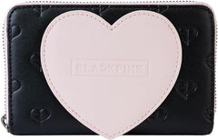 LOUNGEFLY Blackpink All Over Print Heart Faux Leather Zip Around Wallet