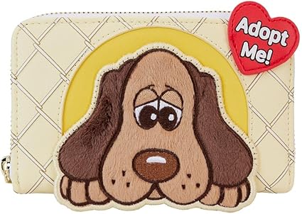 LOUNGEFLY Pound Puppies 40th Anniversary Plush Zip Around Wallet