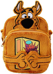 LOUNGEFLY Scooby-Doo Snacks Crossbuddies Cosplay Crossbody Bag with Coin Bag, Brown