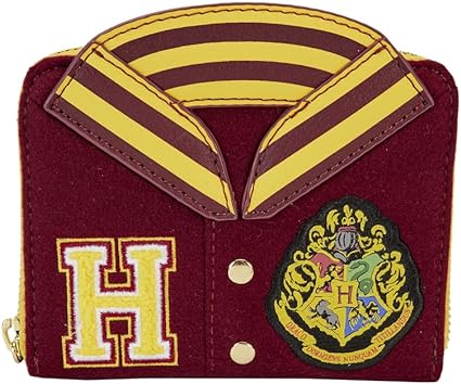 Loungefly Harry Potter Hogwarts Crest Varsity Jacket Zip Around Wallet